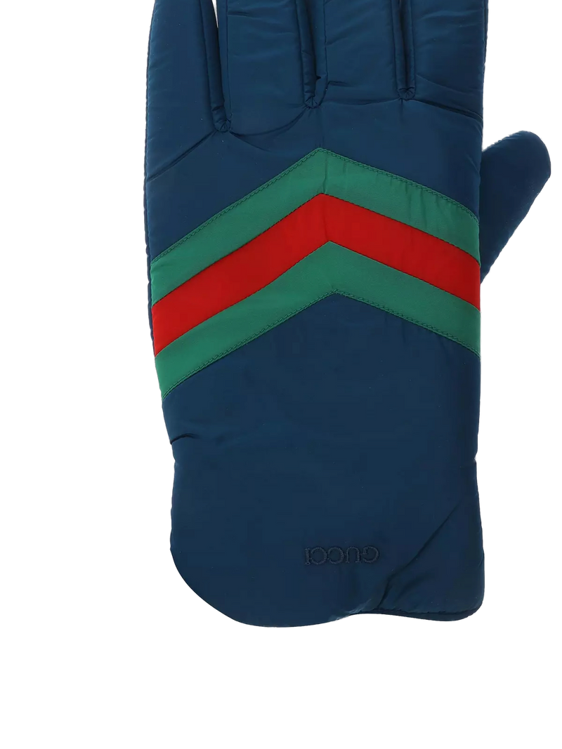 Gucci Nastro Gloves — Navy Polyamide