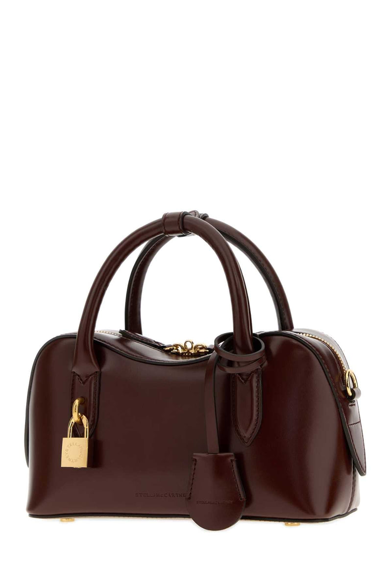 Stella Mccartney Polished Leather Top Handle Bag — Brown
