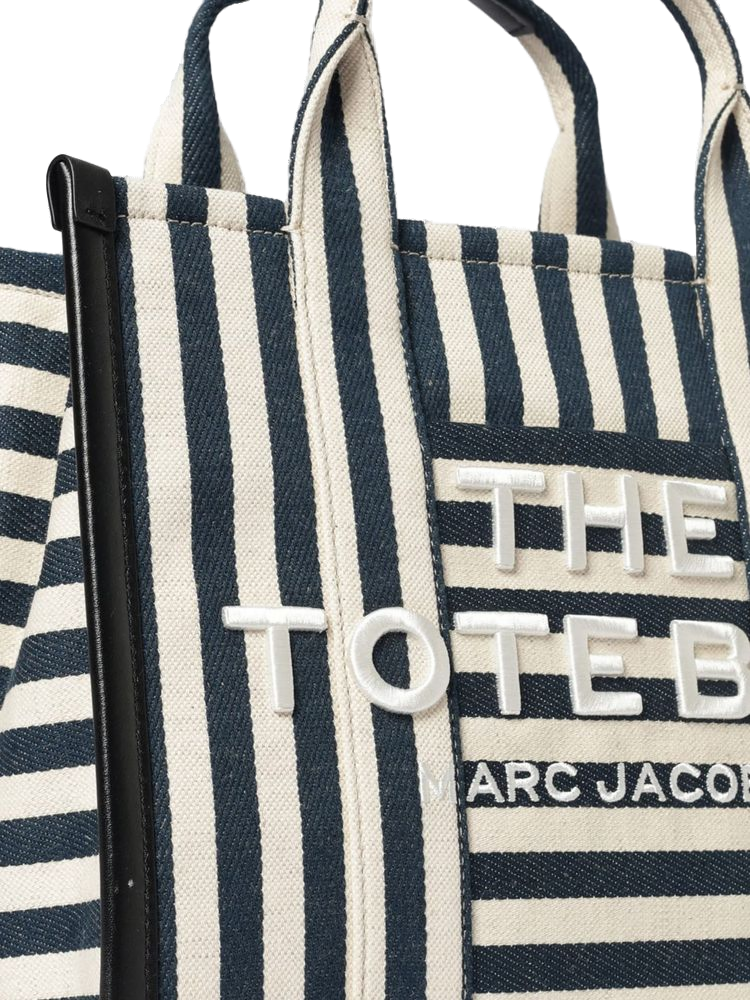 Marc Jacobs Striped Canvas Tote Bag — Navy 79.cotton