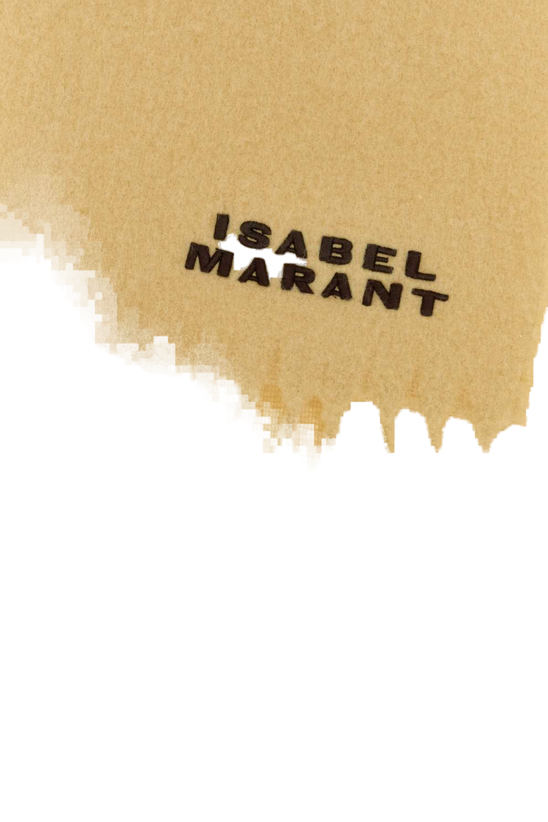Isabel Marant Firny Scarf — Beige Exterior: Alpaca Nylon Scarfs