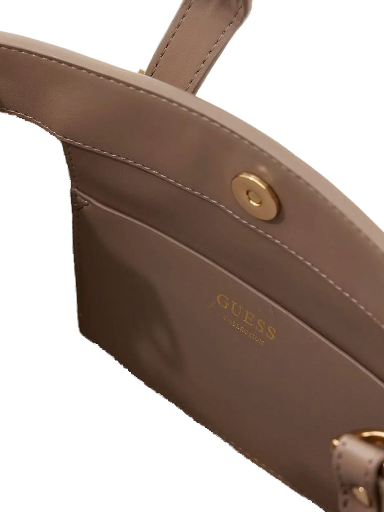 Guess Sofia Top Handle Bag Taupe Cow Leather