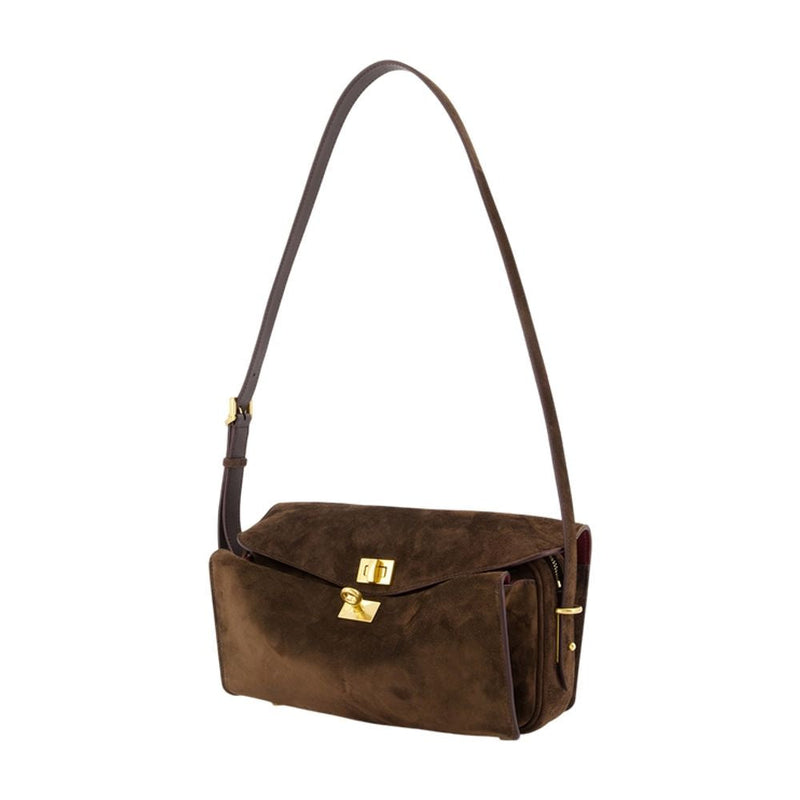 Balenciaga Shoulder Bag — Brown Suede