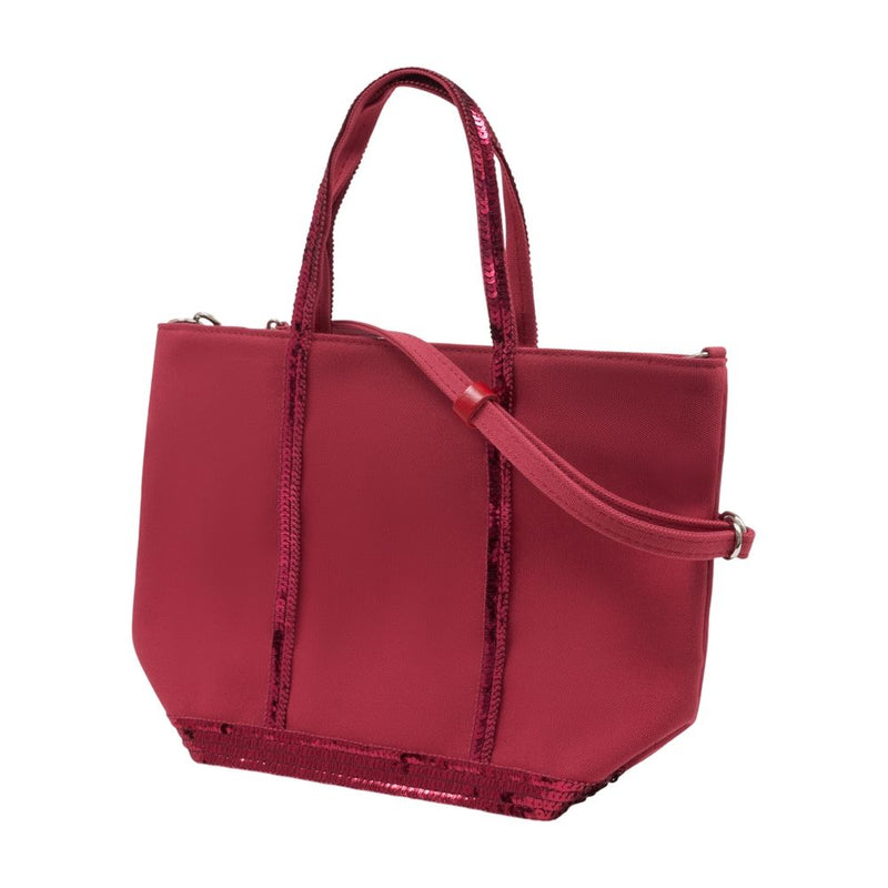 Vanessa Bruno Sequin-Trimmed Cotton Canvas Tote Bag — Burgundy