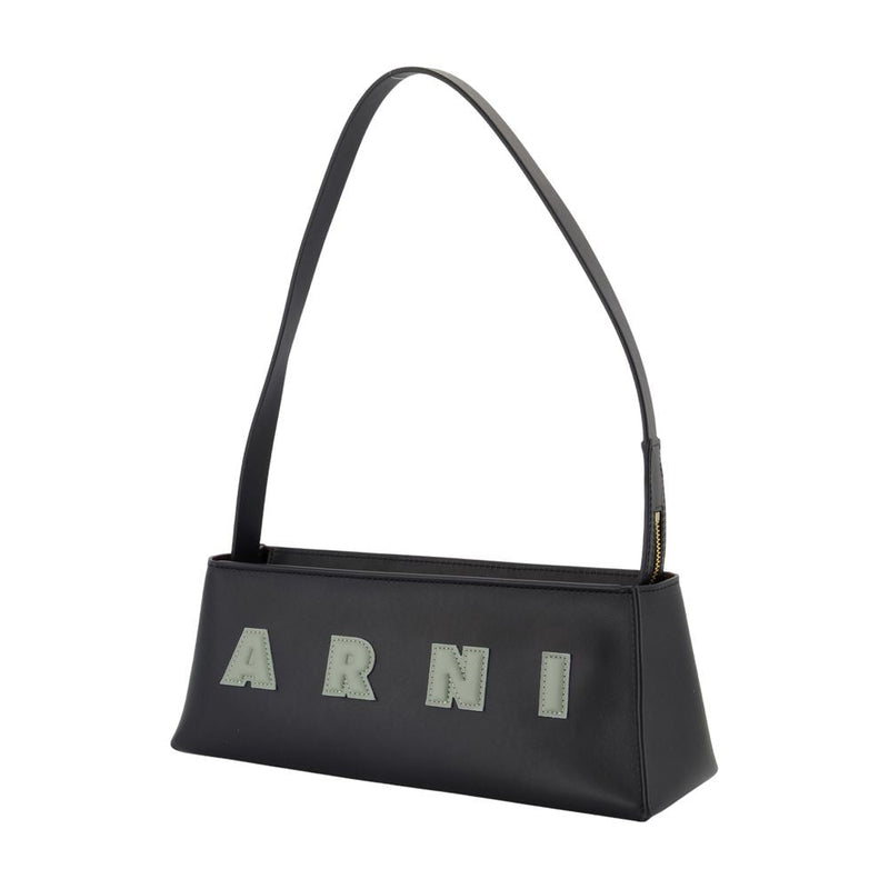 Marni Shoulder Bag — Black Calfskin