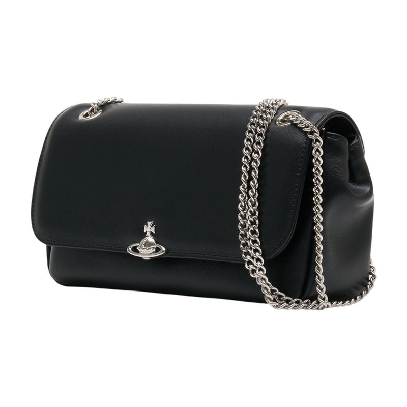 Vivienne Westwood Chain Strap Crossbody Bag — Black Synthetic