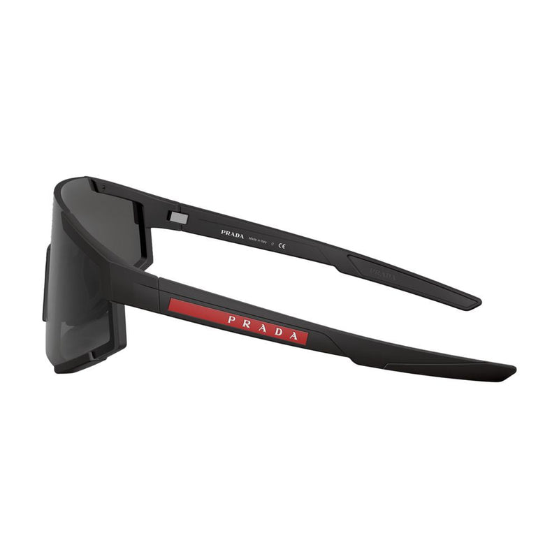 Prada 0ps04ws-Dg006f39 Tinted Lens Shield Sunglasses — Black Acetate