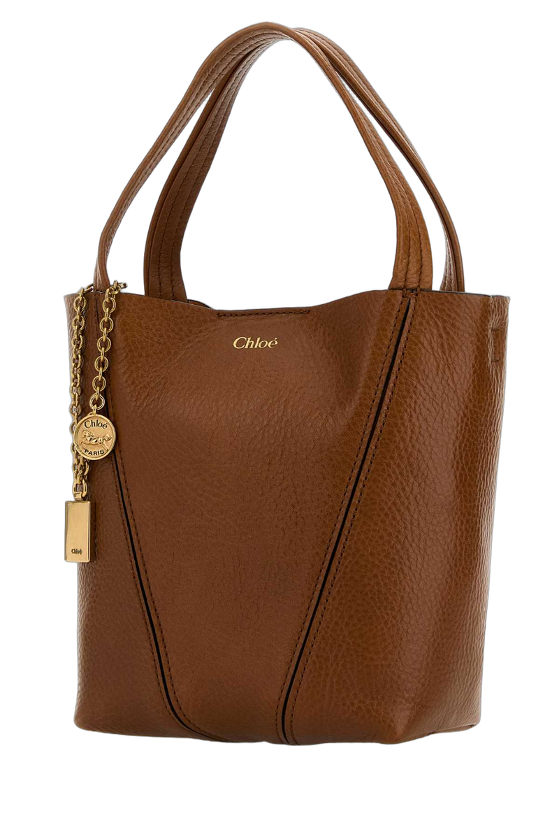 Chloé Spin Shoulder Bag — Brown