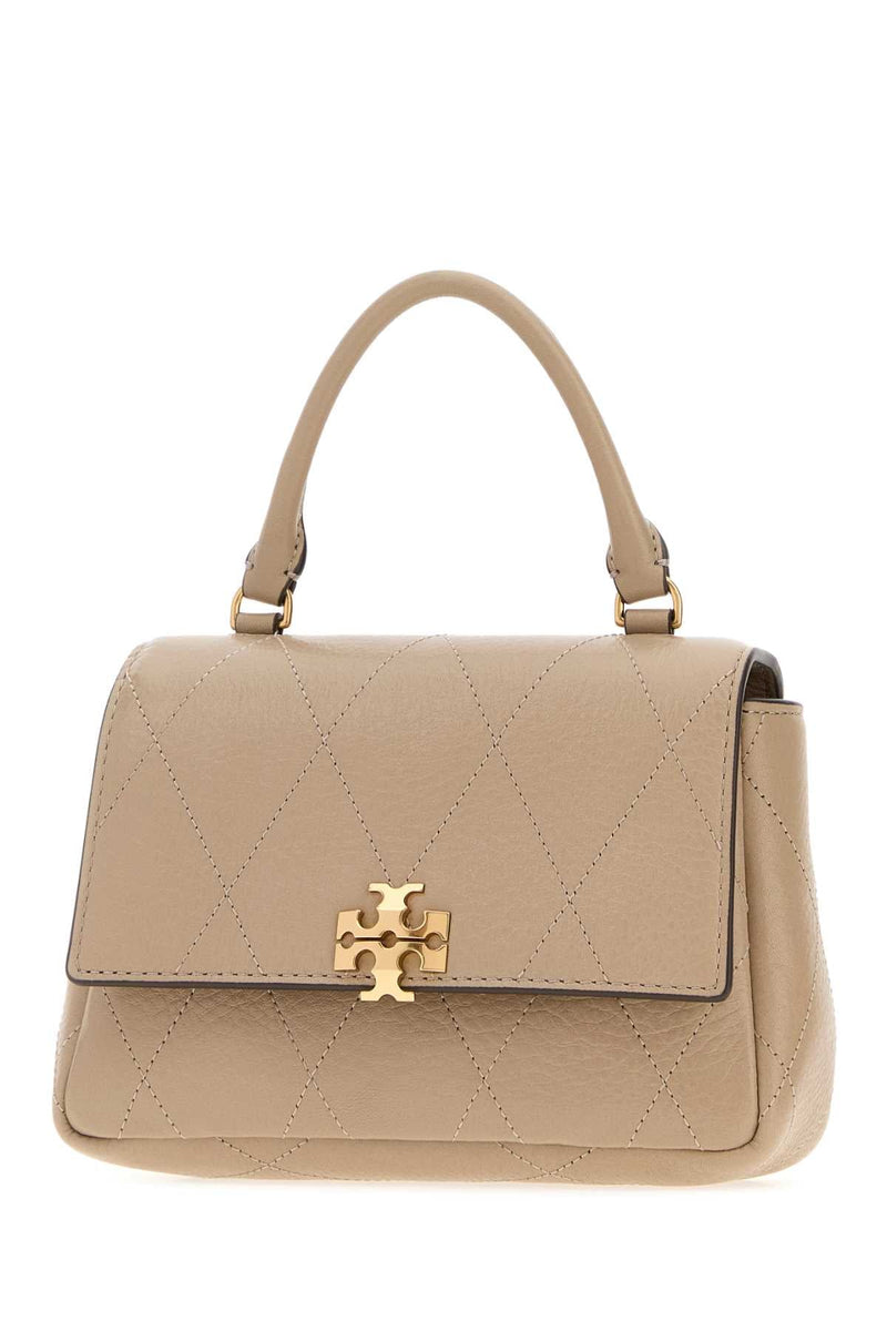 Tory Burch Charlie Top Handle Bag — Beige