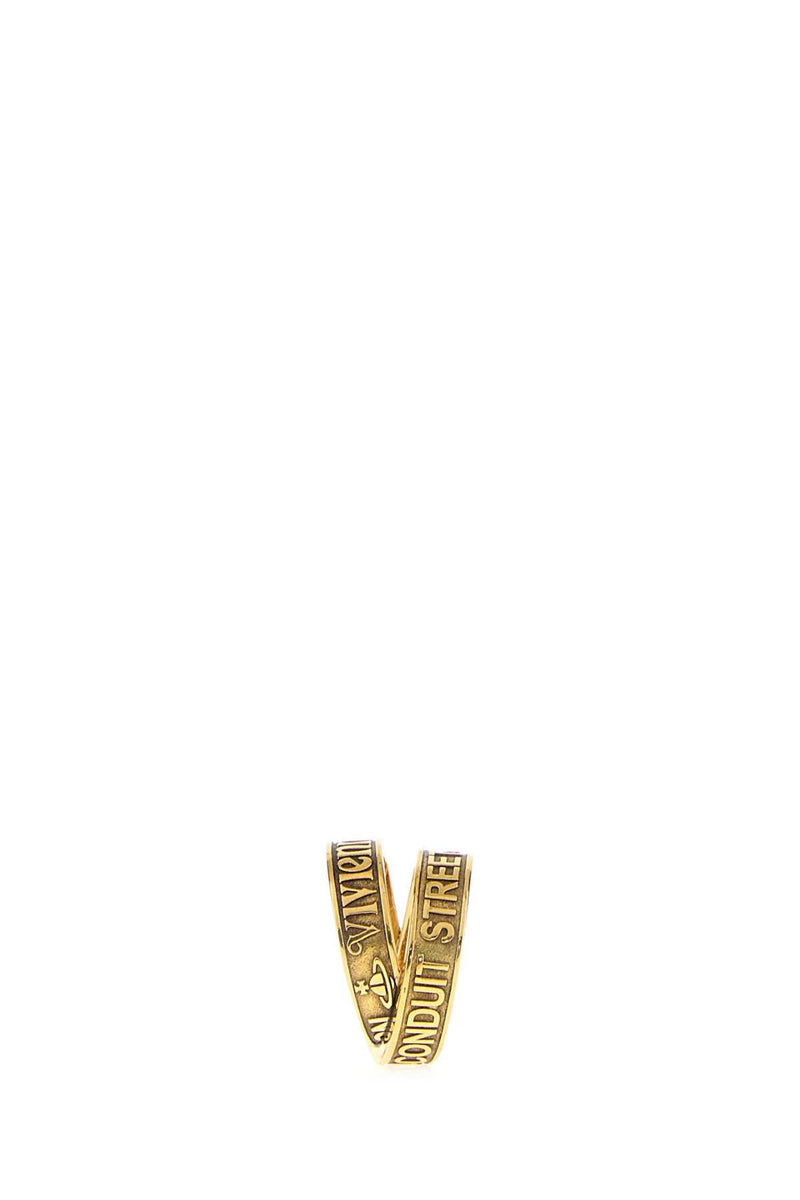 Vivienne Westwood Textured Band Ring — Gold Rings