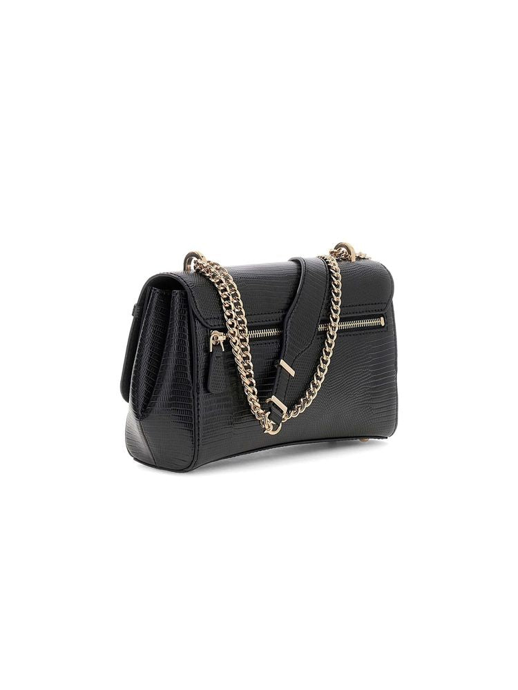 Guess Leona Crossbody Bag — Black Polyurethane