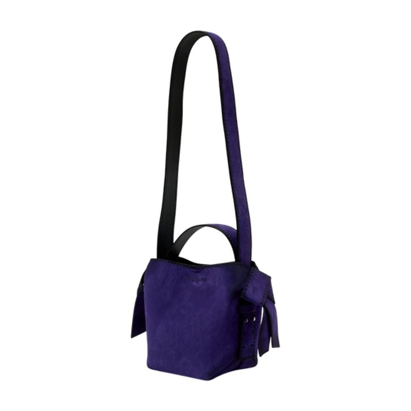 Acne Studios Calfskin Leather Shoulder Bag — Purple