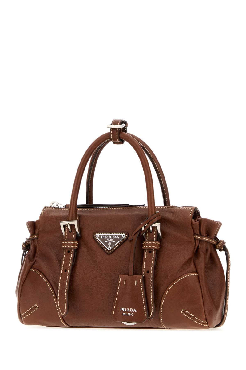 Prada Karin Top Handle Bag — Brown