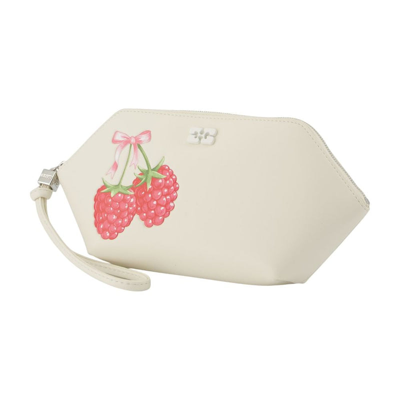 Ganni Bou Clutch — White Calfskin