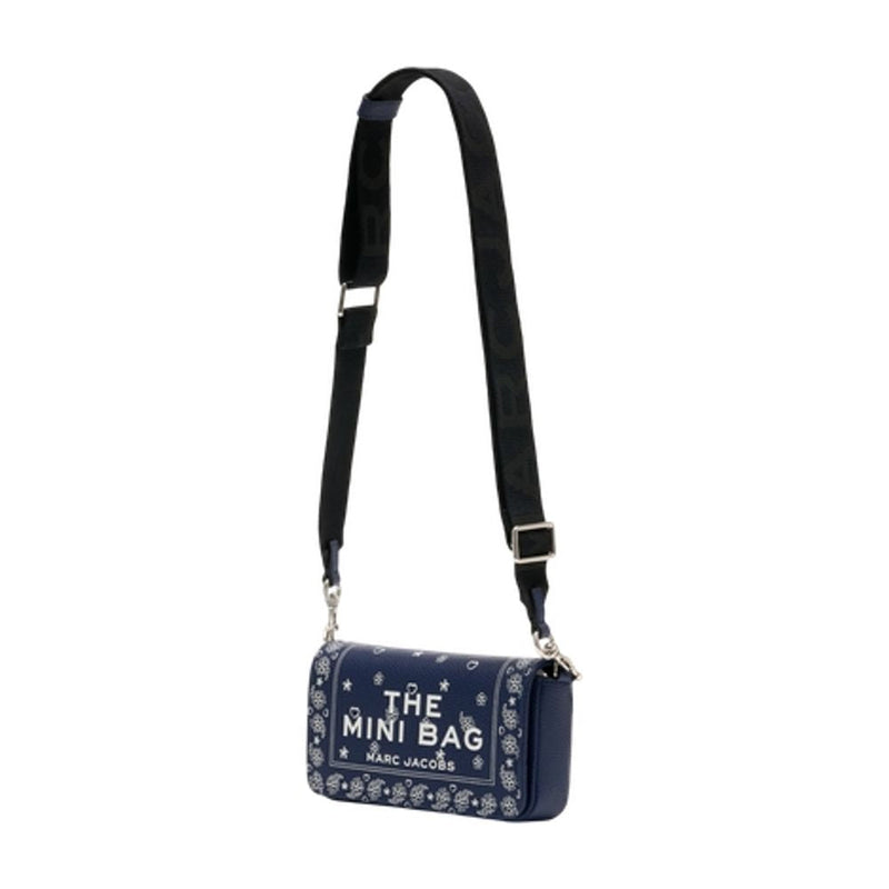Marc Jacobs Embroidered Mini Bag — Navy Cowhide