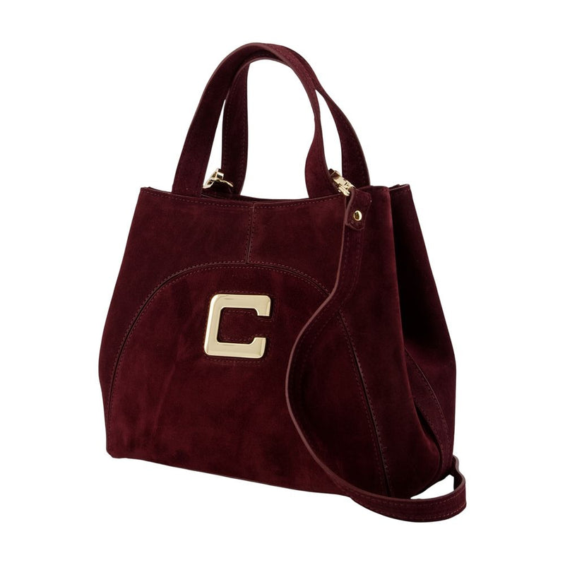 Carel Clem Top Handle Bag — Burgundy Goatskin