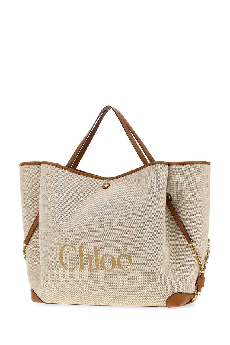 Chloé Clover Tote Bag — Beige
