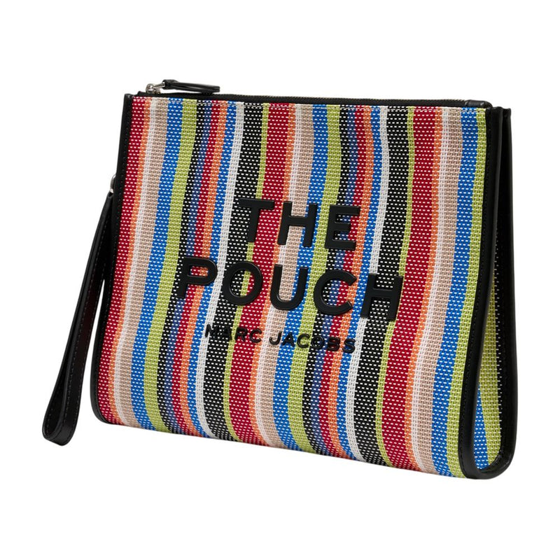 Marc Jacobs Beaded Multicolor Striped Clutch — Synthetic Wallet