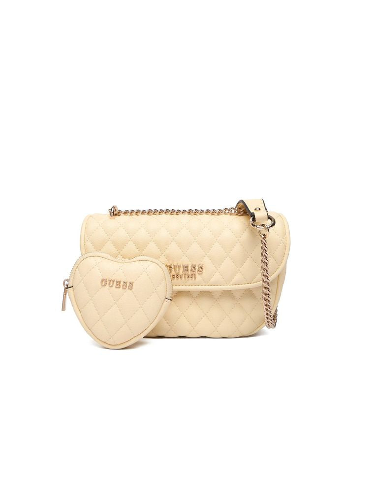 Guess Atabey Crossbody Bag — Yellow Polyurethane