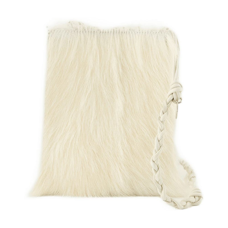 Jil Sander Textured Goatskin Crossbody Bag — White