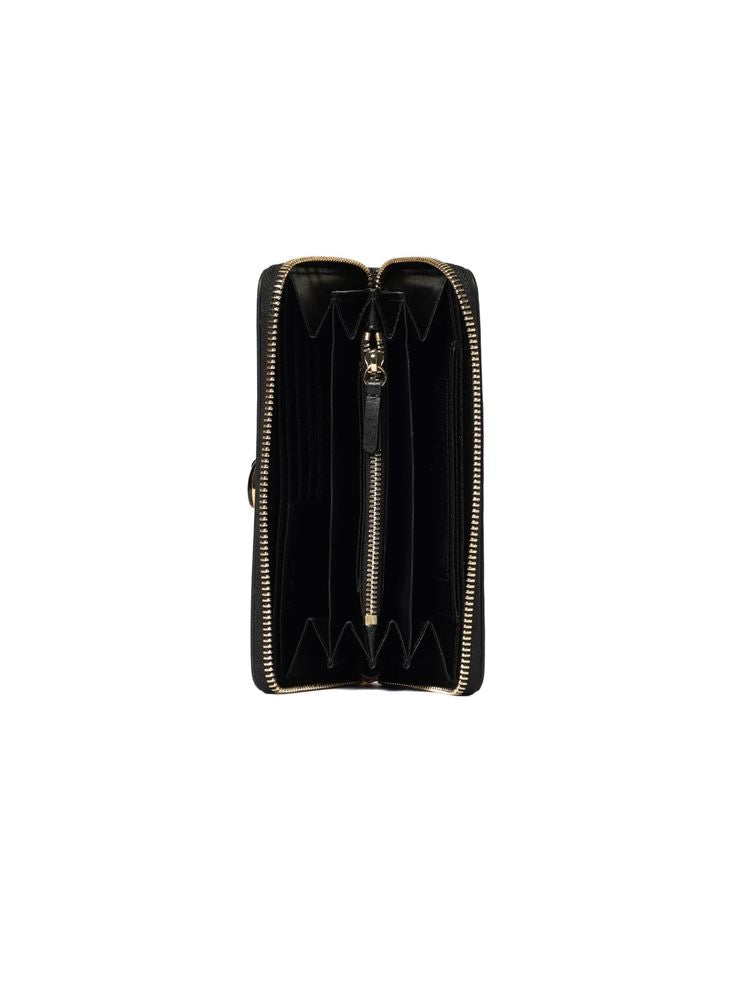 Coccinelle Calf Split Leather Wallet — Black