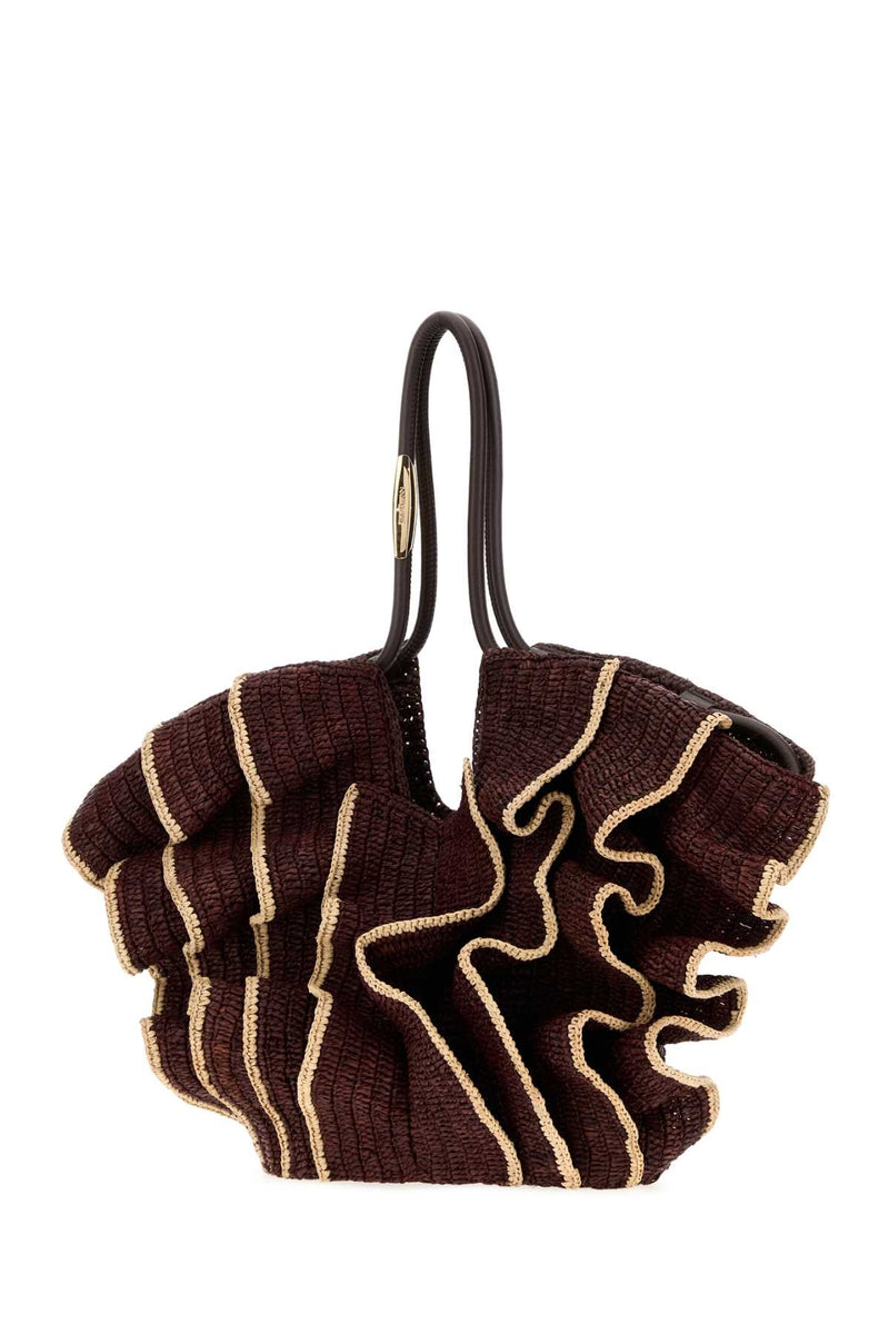 Zimmermann Ruffle Tote Bag — Brown