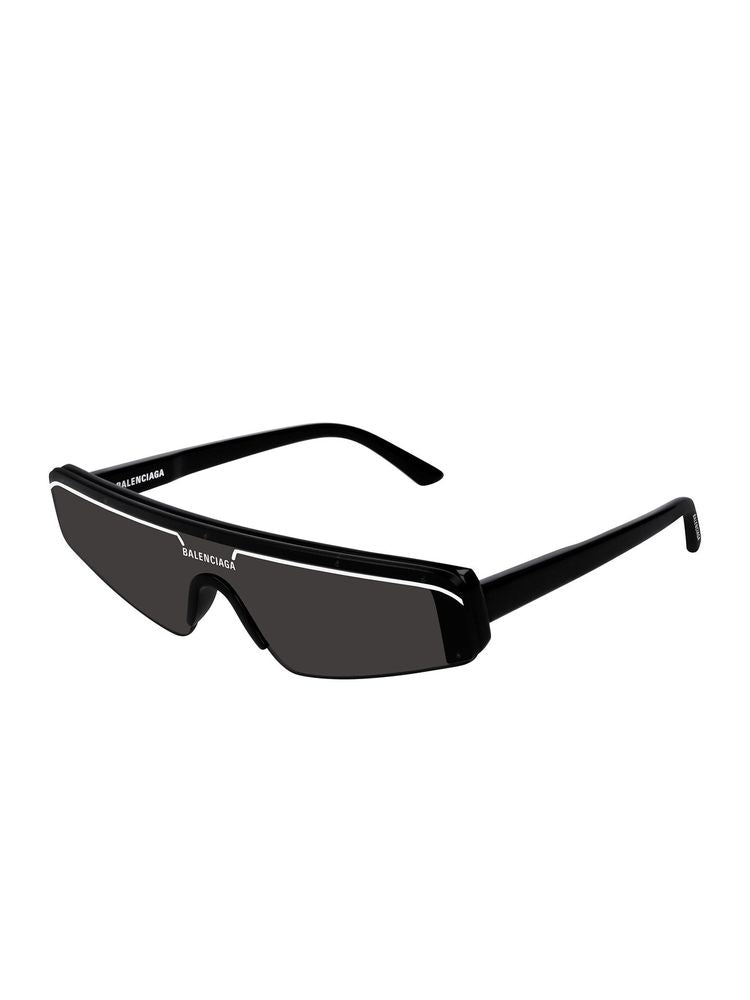 Balenciaga Bb0003s Grey Lens Acetate Sunglasses — Black