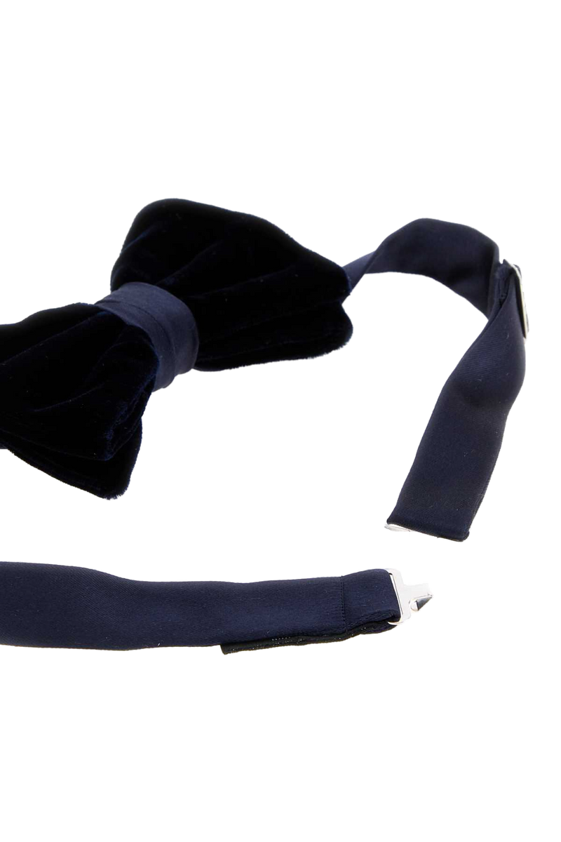Giorgio Armani Velvet Bow Tie — Navy Ties