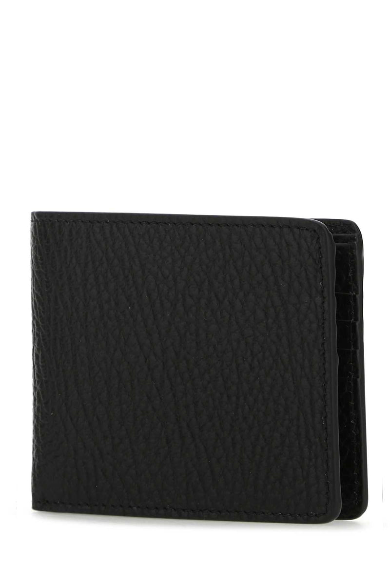 Maison Margiela Textured Leather Wallet — Black Exterior: Bovine
