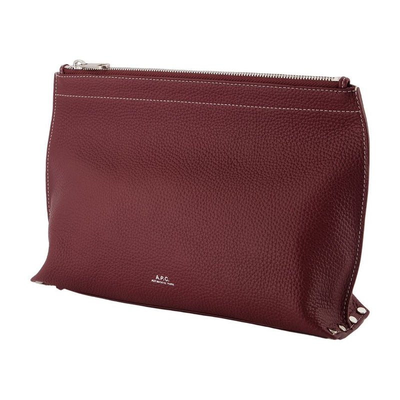 A.p.c. Clutch — Burgundy Cowhide