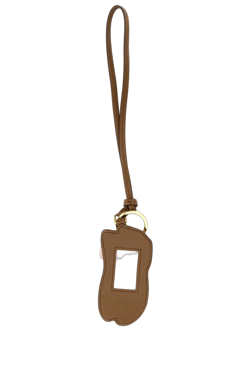 Miu Miu Leather Ballet Slipper-Shaped Key Case — Pink Keychains