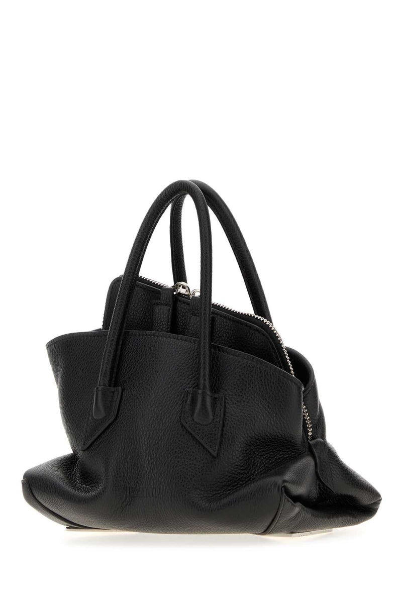 The Attico La Passeggiata Top Handle Bag — Black