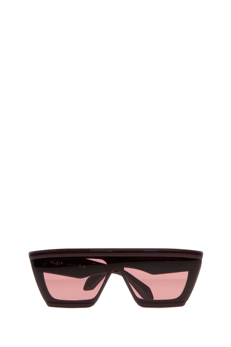 Alaia Sunglass Acetate Square-Frame Sunglasses — Black Exterior