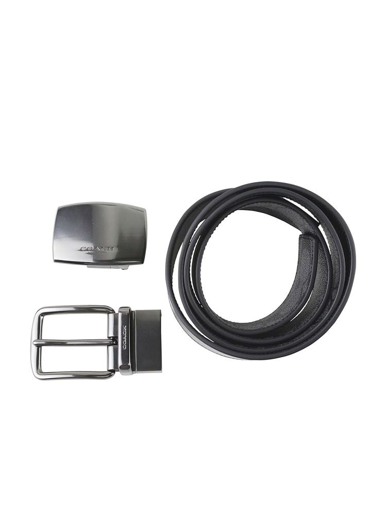 Coach Reversible Leather Belt — Black