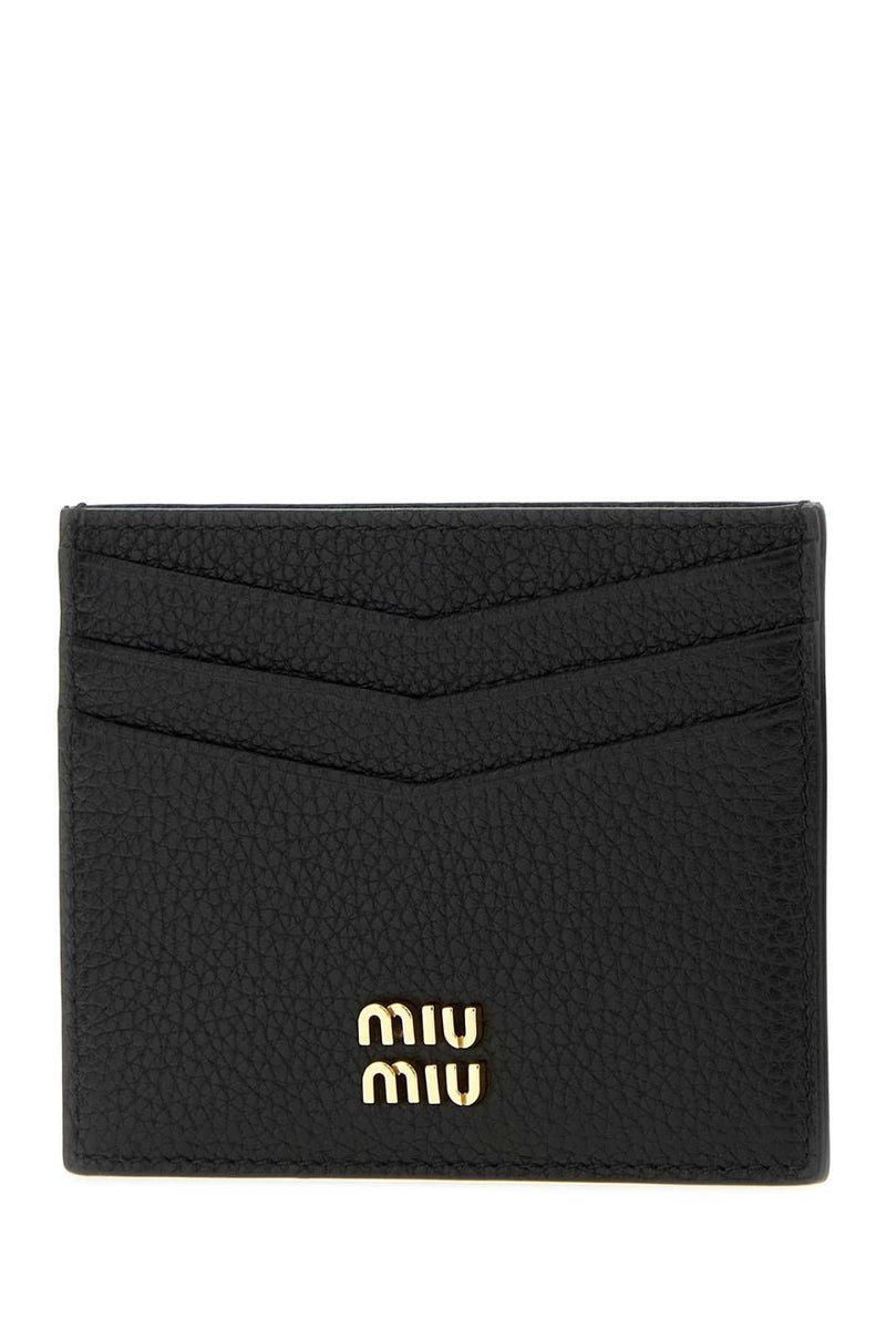 Miu Miu Leather Card Holder Case — Black Cases