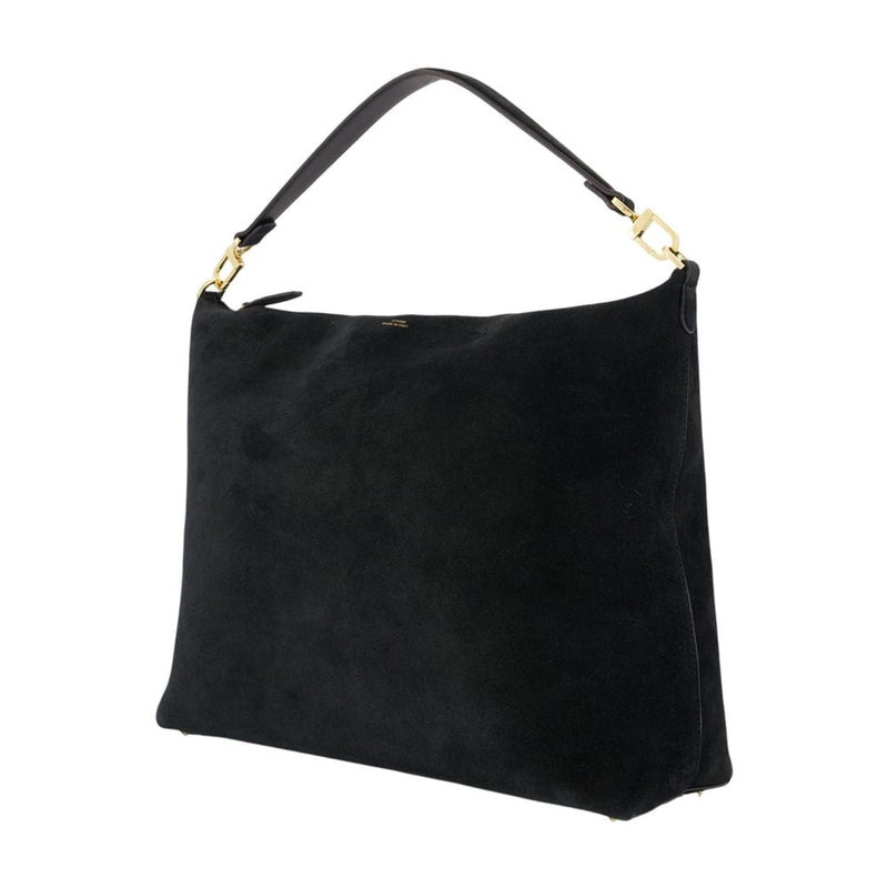 Toteme Bevel Shoulder Bag — Black Calfskin