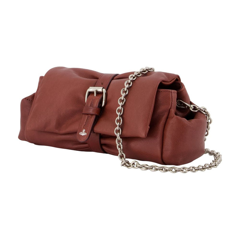 Vivienne Westwood Hazel Treasure Clutch — Burgundy Calfskin