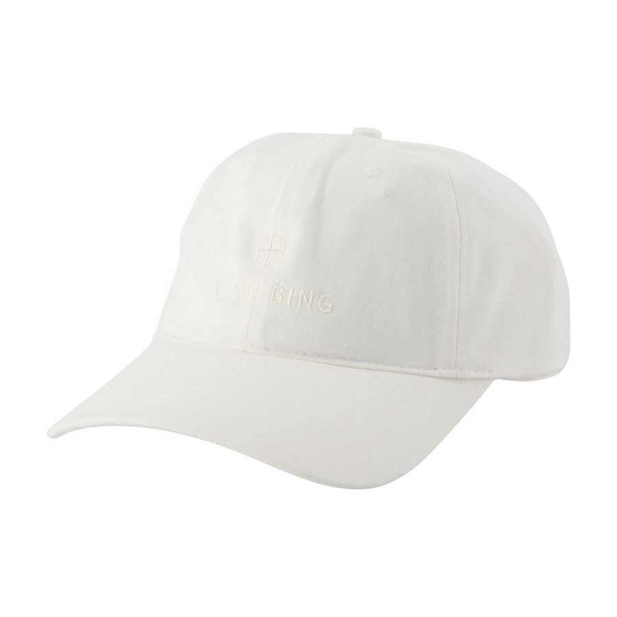 Anine Bing A-12-9084-Ivy26 Baseball Cap — White Cotton Caps