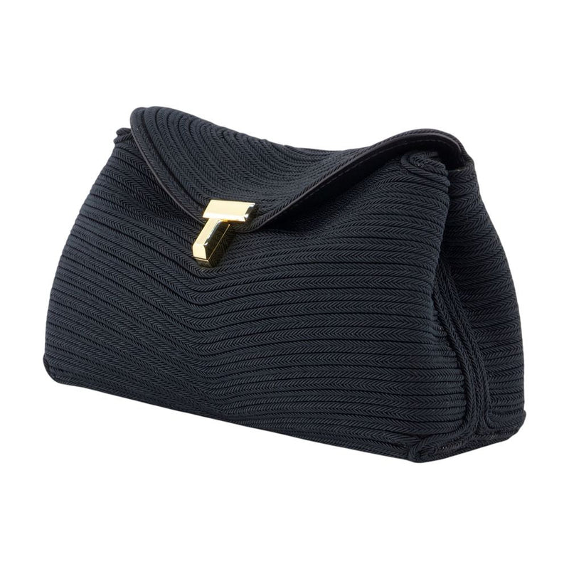 Toteme Clutch — Black Canvas