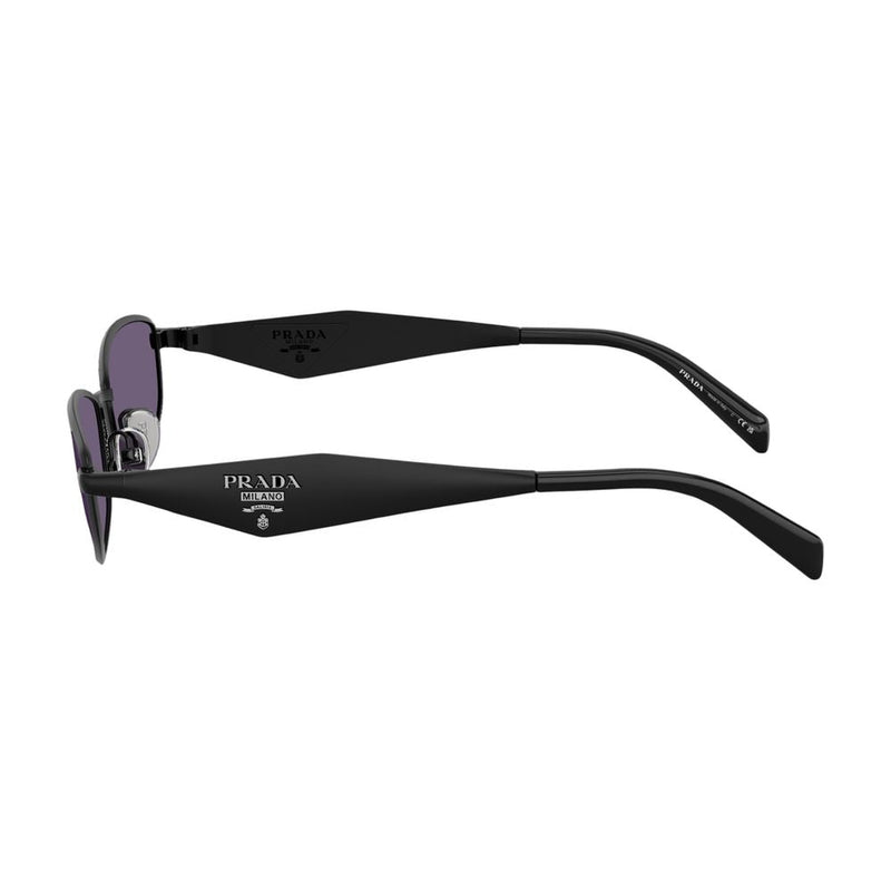 Prada 0prd51s-7ab70w55 Acetate Rectangle Sunglasses — Black
