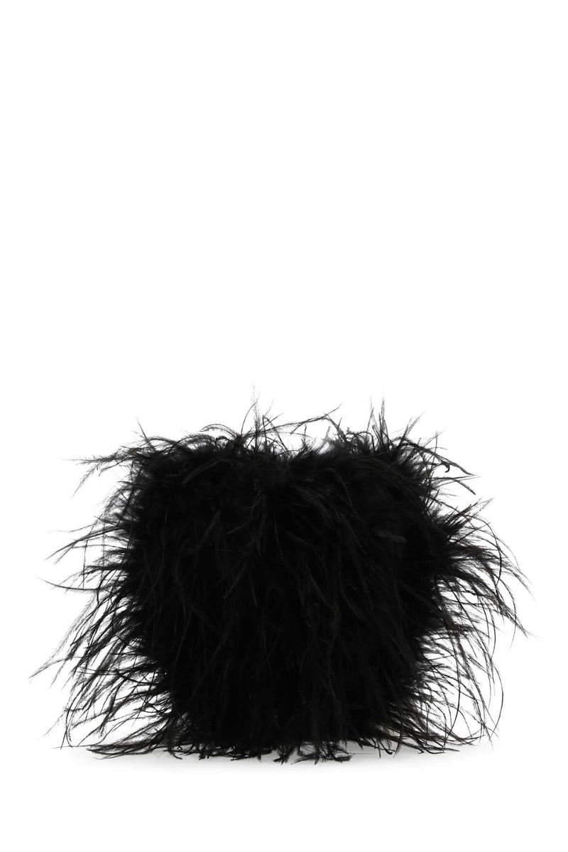 Alexander Wang Feather Clutch — Black