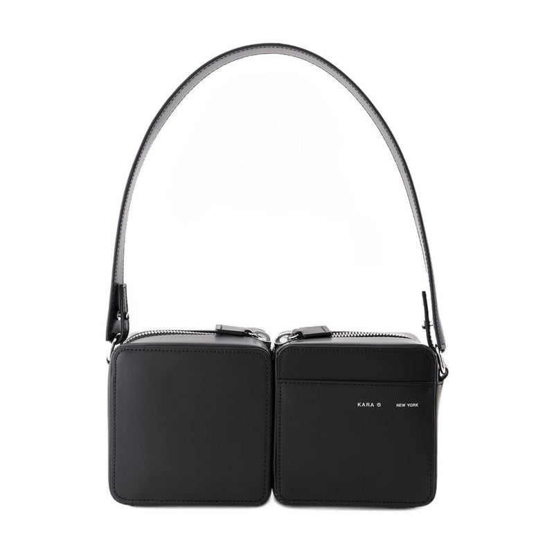 Kara Shoulder Bag — Black Calfskin