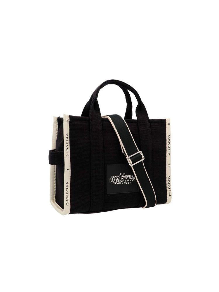 Marc Jacobs Logo-Jacquard Cotton Tote Bag — Black