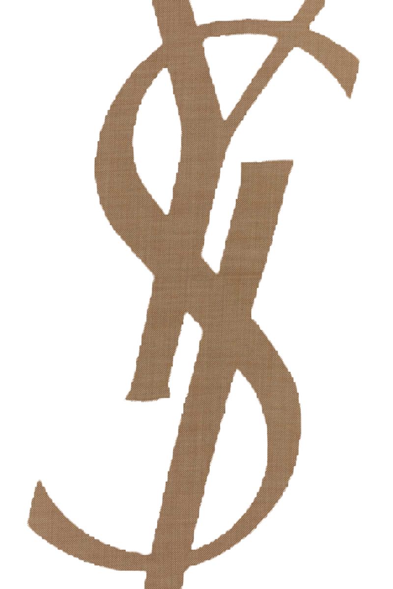 Saint Laurent Grand Carré Cassandre Scarf — Brown Exterior: Cashmere Silk Scarfs