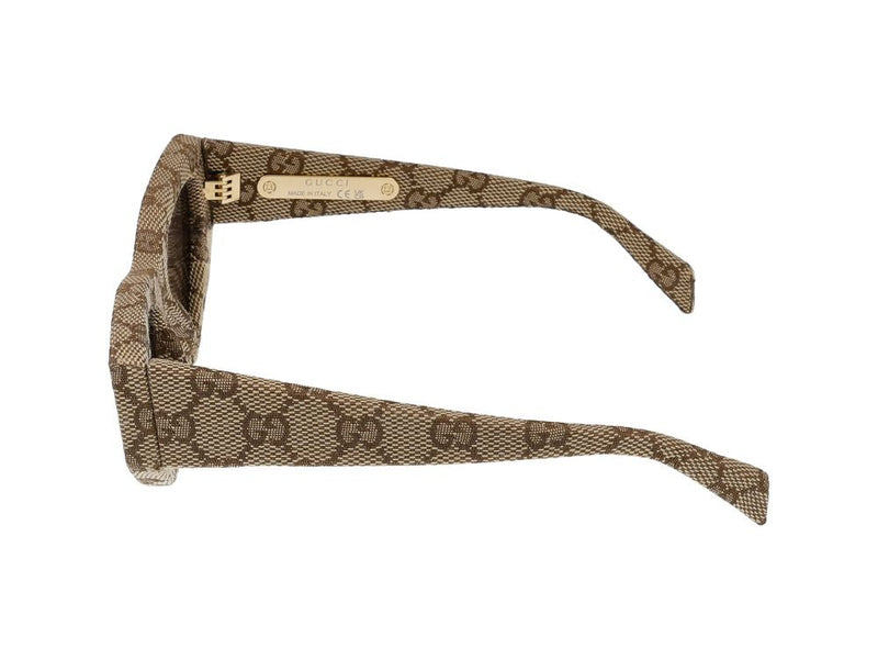 Gucci Gg2019s Sunglasses — Beige Gg Monogram Jacquard