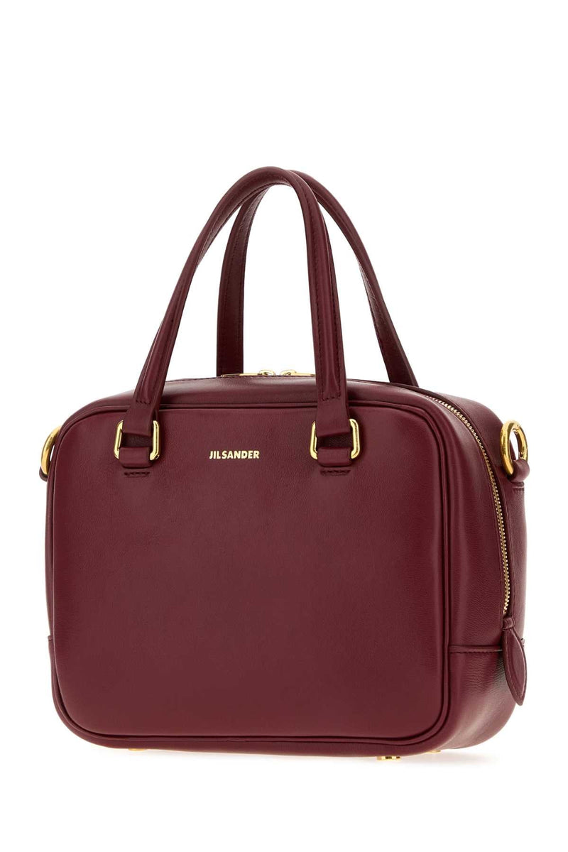 Jil Sander Vision Shoulder Bag — Burgundy