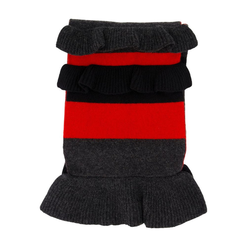 Simone Rocha Daisy Scarf — Red Wool Scarfs