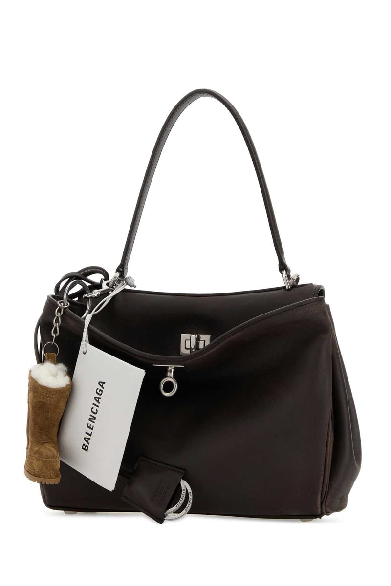 Balenciaga Calf Leather Shoulder Bag — Brown