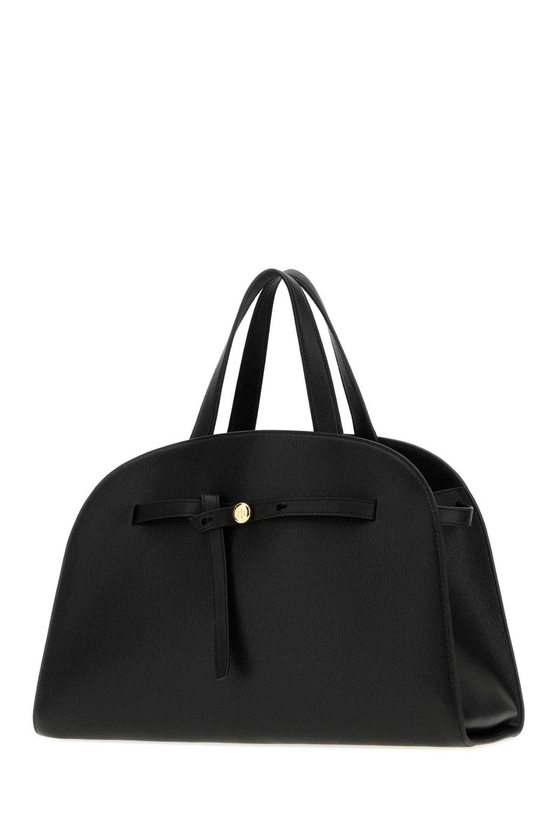 Tory Burch Romy Bauletto Top Handle Bag — Black