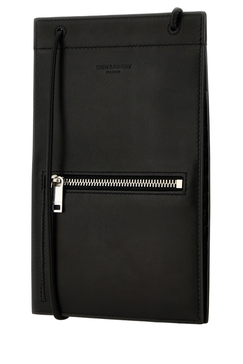 Saint Laurent Leather Wallet — Black