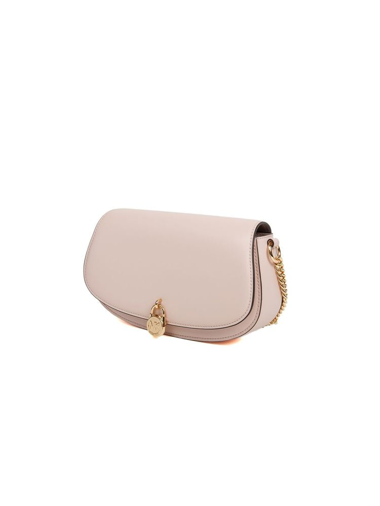 Michael Kors Mila Crossbody Bag — Beige Leather | Trim: Polyurethane
